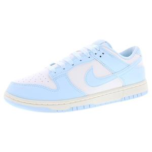 Chaussures Nike Dunk Low Retro en cuir pour homme, couleur ivoire pâle, bleu glacier, style basketball - Product Image 1