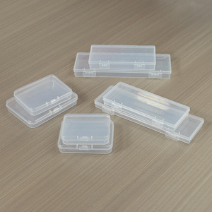Transparent Plastic <b>Storage</b> <b>Box</b> Rectangle Covered Desktop Organizer For Electronics Jewelry Fishing Gear Parts 5Pcs Set - Product Image 1