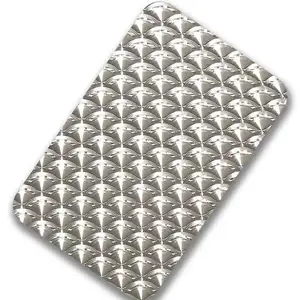 Checkered ASTM 304 Stainless Steel Plate Pattern Embossed Checkered Stainless Steel Plate Decorative Perforated