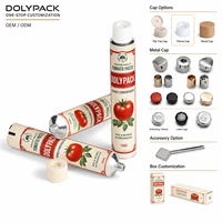 Emballage en tube pliable en aluminium imprimé sur mesure pour la pâte de tomate, le ketchup, le miel et les condiments alimentaires 150 ml 200 ml