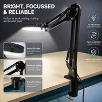 Lampe Loupe LED 10X avec Bras Réglable pour Réparation de Circuits Imprimés, Lecture et Soins Esthétiques