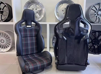 Sièges de voiture de course de luxe en cuir style RECARO CS Sportster, sièges sport en PVC et fibre de carbone pour BMW et Honda