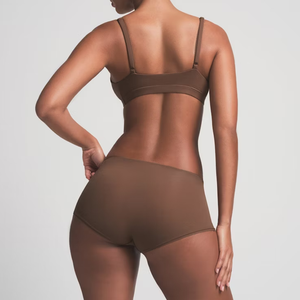 Mutandine Boyshort da donna all'ingrosso ogni giorno modello solido traspirante Logo personalizzato vita biancheria intima - Product Image 2