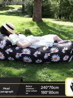 Canapé-lit gonflable d'extérieur personnalisé en gros, chaise longue multifonctionnelle portable, chaise musicale pour le camping et les pique-niques