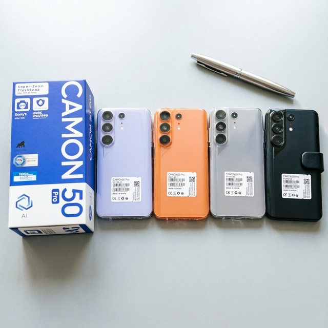 Durable Build 2026 Smartphone Camon 50 Pro 512GB Dual Sim Original Android 15.0 Unlocked Phone Sent to China with Free Shipping
