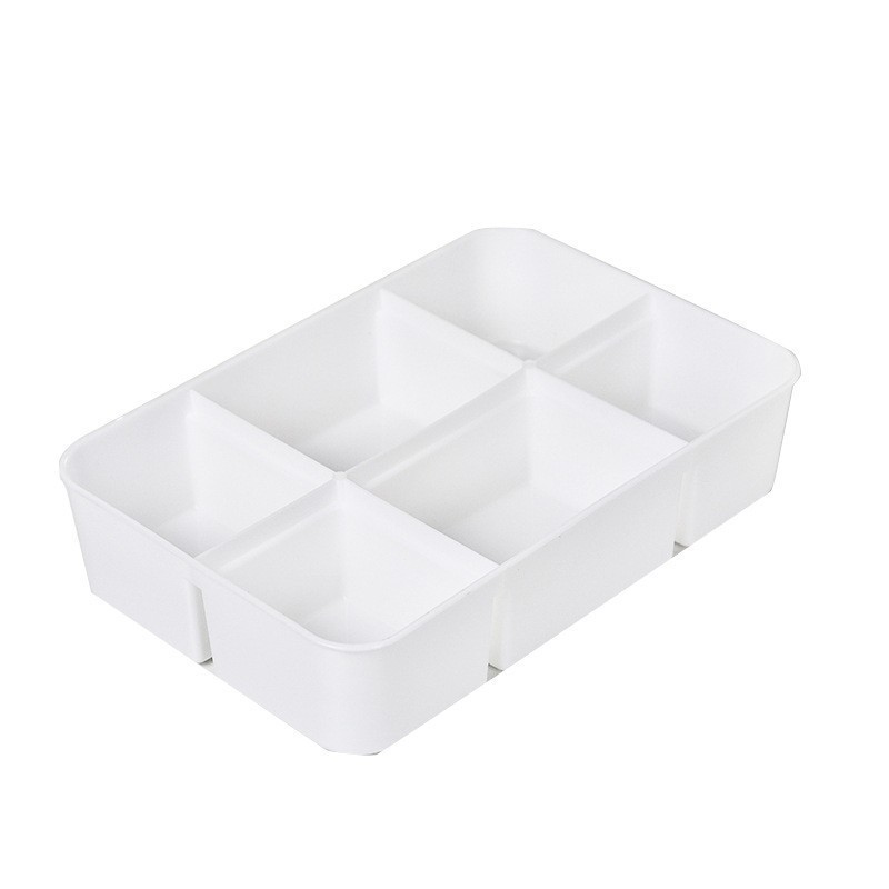 White compartmentalized box
