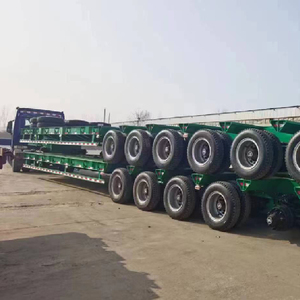 <span class=keywords><strong>3</strong></span> Assen 60 Ton 13M Opvouwbare Gooseneck Container Aanhangwagen Paard Trailer Transport Zware Machine - Product Image 6