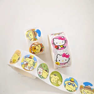 Adesivi per ragazze ciao gattino adesivi con etichetta rotolo rosa miglior adesivo di vendita stampa personalizzata OEM adesivo personalizzato regalo e artigianato - Product Image 2