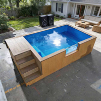 Piscine hors sol en acrylique avec système de filtration, installation facile, pour jardin, maison, loisirs en extérieur