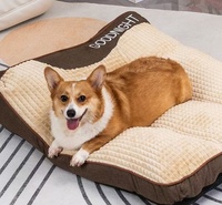 Großhandel Luxuriöses Verdicktes Kratzfestes Orthopädisches Hundebett mit Wirbelsäulenunterstützung aus Baumwolle für Mittelgroße und Große Hunde, Abnehmbar und Waschbar