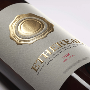 Etiqueta para <span class=keywords><strong>Botellas</strong></span> <span class=keywords><strong>de</strong></span> <span class=keywords><strong>Vino</strong></span>, Cerveza y Whisky, Papel <span class=keywords><strong>de</strong></span> Arte Texturizado <span class=keywords><strong>de</strong></span> Lujo con Relieve 3D, Resistente al Aceite, Impermeable, <span class=keywords><strong>de</strong></span> Alta Calidad, Ecológico y Reciclable - Product Image 1