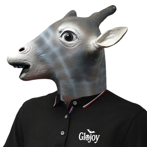 Giraffe <b>Latex</b> Head <b>Mask</b> Animal Costume Accessory for Safari Themed Parties Halloween Events and Carnival Shows - Product Image 2