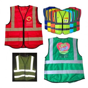 Gilet de sécurité en maille de polyester avec logo imprimé pour l'école de conduite - Product Image 1