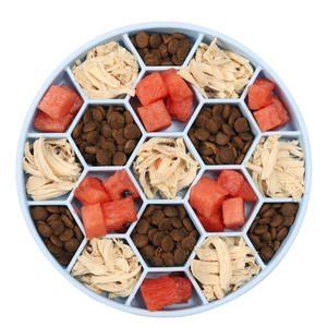 Hot selling Anti-blocking Slow Food Dog Bowl Non-slip Silicone Suction Cup Honey Comb <b>Board</b> Single Dog Bowl & Pet Feeder - Product Image 5