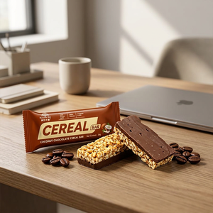 Barre <span class=keywords><strong>de</strong></span> céréales au chocolat et à la noix <span class=keywords><strong>de</strong></span> <span class=keywords><strong>coco</strong></span>, flocons d'avoine, graines <span class=keywords><strong>de</strong></span> chia, barre protéinée aux céréales, collation énergétique à marque privée - Product Image 2