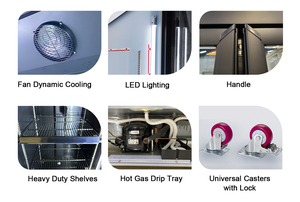Refrigerador Comercial con Vitrina, 4 Puertas de Vidrio, 2159L, Enfriador Vertical para Bebidas Frías, KXG-2508 - Product Image 2
