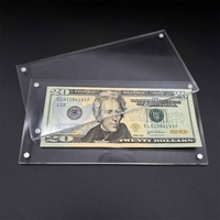 Protecteur de monnaie de support magnétique de collection de billets/devises de haute qualité super clair, AP-OT-109,Toploader