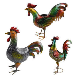 Dekorasi logam ayam jantan, ornamen dekorasi halaman ayam taman luar ruangan patung Gallo logam untuk halaman belakang - Product Image 3