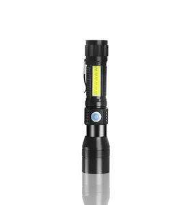 रिचार्जेबल एलईडी flashlights मिनी मशाल प्रकाश निविड़ अंधकार जेब के साथ यूवी छोटे सामरिक टॉर्च चुंबकीय आधार