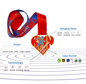 Haute qualité <span class=keywords><strong>pas</strong></span> <span class=keywords><strong>cher</strong></span> Marathon Triathlon vélo VTT course cyclisme finisseur médaille en métal en alliage de Zinc avec ruban - Product Image 6
