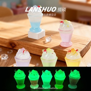 Juego de joyería DIY de resina Lanshuo con mini tazas de helado para decoración de teléfonos y llaveros - Product Image 5