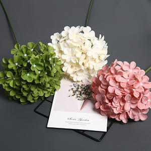 Ortensie artificiali Hortensia Real Touch in lattice ortensia grande testa verde bianco fiore di Hortensia per la decorazione di nozze - Product Image 4