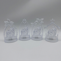 Lumières LED de crèche à piles, directement de l'usine, plusieurs styles de cadres, décoration de table chrétienne, petite veilleuse religieuse