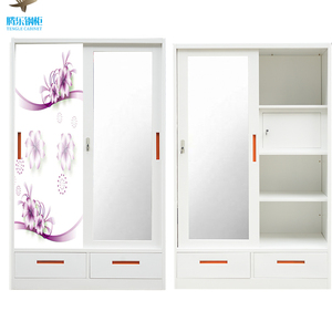 Armario personalizado de acero barato de doble puerta armario de almacenamiento de Metal moderno con cajones deslizantes para uso <span class=keywords><strong>en</strong></span> muebles de Hotel - Product Image 5