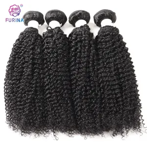 HOT sale Raw Cuticle Aligned Virgin Unprocessed Brazilian Kinky Curly Clip Extensions No Weft Human Hair Bulk