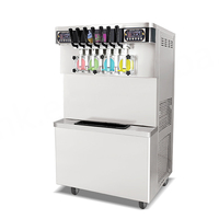 Machine à glace molle commerciale neuve, homologuée CE ETL, 7 saveurs de fruits, facile à utiliser, double tension, garantie 1 an