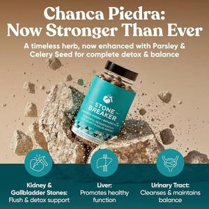 Cápsulas Stone Breaker 600mg, Suplemento Natural para el Soporte <span class=keywords><strong>de</strong></span> Riñones y Vesícula Biliar, Fórmula Vegetariana <span class=keywords><strong>de</strong></span> Desintoxicación - Product Image 1