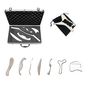 OEM ODM 304 Acero inoxidable Gua Sha raspado herramienta de masaje cuidado de la piel facial peine Guasha Anti envejecimiento Estiramiento facial fabricación al por mayor - Product Image 2