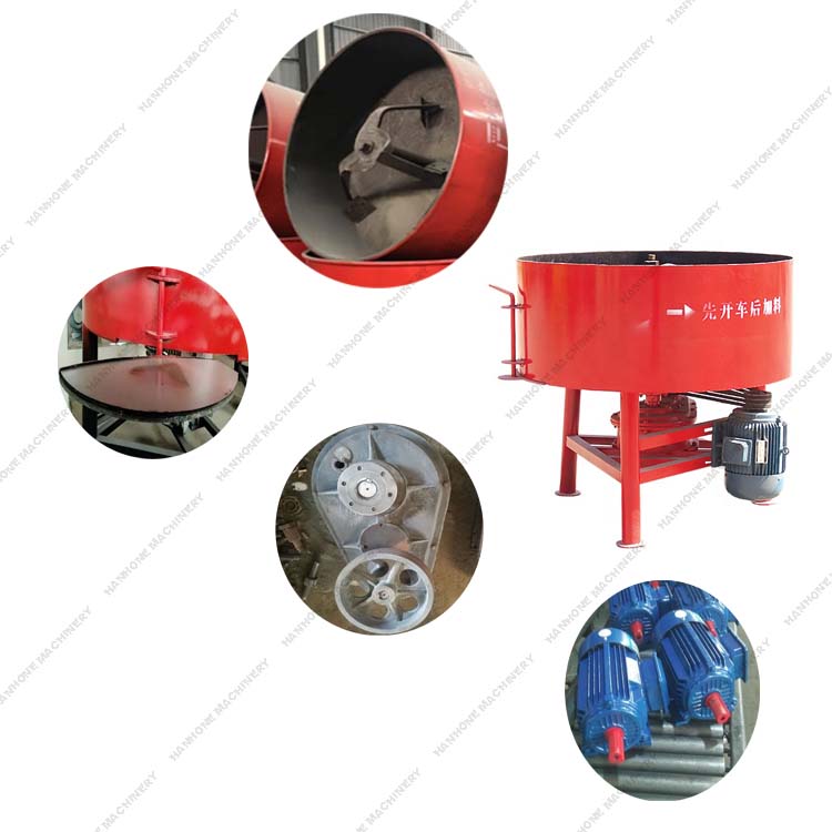 READY MIXED CONCRETE MIXER MACHINE 0.35M3 PRODUCTIVITY PAN CONCRETE MIXER FOR BRICKS MAKING