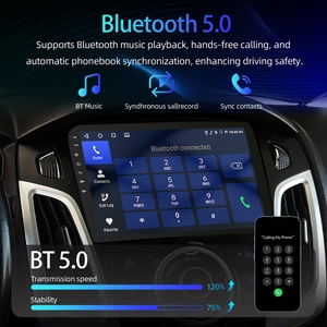 ระบบความบันเทิงในรถยนต์ไร้สาย Rhythm Wireless Carplay พร้อมระบบควบคุมพวงมาลัย บลูทูธแฮนด์ฟรี ระบบนำทาง GPS สำหรับรถยนต์ฟอร์ด โฟกัส ปี 2012-2017 - Product Image 4