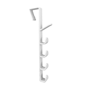 Single-Tier Plastic <b>Door</b> <b>Hook</b> Punch-Free Clothes Hanger for Dormitory or Rental Room Storage - Product Image 2