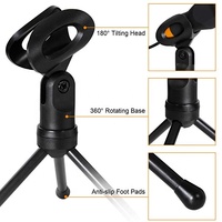 Microphone à condensateur OEM - Microphone filaire à réduction de bruit omnidirectionnel en ABS et métal, portable, pour ordinateur de bureau, jeux, enregistrement, ROHS/FCC