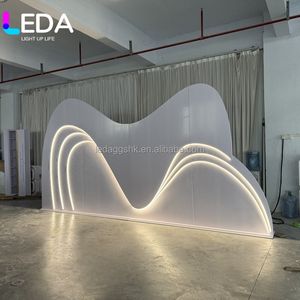 LEDA Wedding Decoration Acrylic <b>Backdrop</b> Led Pvc Acrylic Mountain Shape Craft Panel Acrylic <b>Stand</b> For Wedding Stage Decoration - Product Image 2