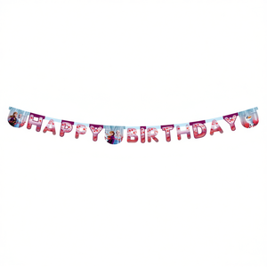 Guirnalda de Papel de Feliz Cumpleaños Frozen de 2 Metros, Decoración para Fiestas, 2 Piezas por Bolsa - Product Image 2