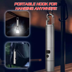 Cắm Trại Đèn pin <span class=keywords><strong>Torch</strong></span> ánh sáng LED Đèn Pin tầm xa mạnh mẽ sạc LED Đèn pin ngọn đuốc với bóng râm và móc - Product Image 4