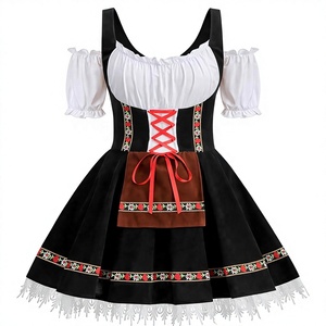 Costume da Oktoberfest per <span class=keywords><strong>Donna</strong></span>, Abito in Velluto Stile Bavarese Tedesco, <span class=keywords><strong>Travestimento</strong></span> per <span class=keywords><strong>Halloween</strong></span> e Carnevale - Product Image 1