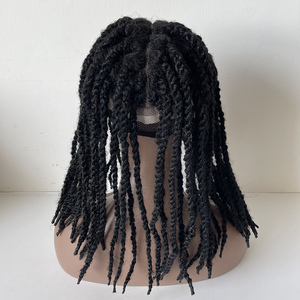 Tupé <span class=keywords><strong>de</strong></span> Cabello Humano Remy Indio para <span class=keywords><strong>Hombre</strong></span>, Estilo Afro Freetress, <span class=keywords><strong>Trenzas</strong></span> <span class=keywords><strong>de</strong></span> Ganchillo, Encaje Completo, <span class=keywords><strong>Largo</strong></span>, Decolorado, Nudos Invisibles - Product Image 3