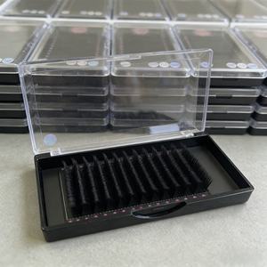 ถาดอุปกรณ์ต่อขนตาแบบฟูสีดำเข้ม ขนตาแคชเมียร์สีดำด้านแบบเส้นต่อเส้น ขนตาเพิ่มวอลลุ่ม - Product Image 2