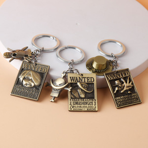 Prix d'usine – Porte-clés en alliage de zinc 5 cm – Pendentif en alliage Chopper <span class=keywords><strong>Zoro</strong></span> Luffy's <span class=keywords><strong>Wanted</strong></span> Order – Petit cadeau créatif - Product Image 5