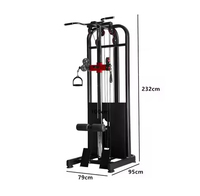 KaraQoton HC-2705 Appareil de musculation compact à câbles croisés pour usage domestique, entraîneur fonctionnel à colonne unique pour fessiers/biceps/triceps