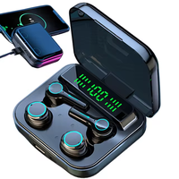 Écouteurs TWS pour couple avec étui de chargement portable Type-C, qualité sonore HiFi, faible latence pour le gaming, Bluetooth V5.2, étanches IPX-6, en plastique