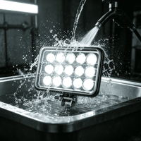 6Inch 45W 3000LM 6000K Rectangle LED Work Light 4D Lens IP68 Waterproof 12-48V High/Low Beam Switch Auxiliary Driving Lamp