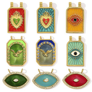 Colgante de Acero Inoxidable con Ojo de Diablo y Águila, Chapado en Oro Pulido, para <span class=keywords><strong>Tarot</strong></span>, Unisex - Product Image 2