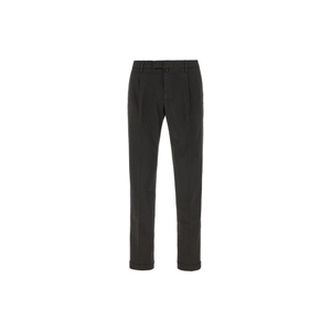 Pantalon en coton stretch noir Briglia d'excellente qualité Pantalon en jean décontracté à pli central repassé - Product Image 1