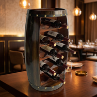 Étagère à vin en bois pour 18 bouteilles, support autoportant, étagère de bar à liqueurs, porte-bouteilles rustique mural