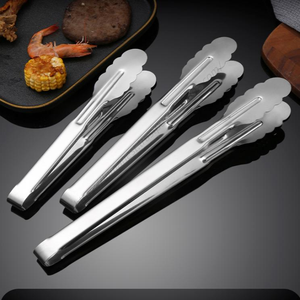 Pince de barbecue en acier inoxydable SYH409, outil de cuisine exquis, anti-brûlure, pour aliments, pince à pain allongée, vente en gros - Product Image 5